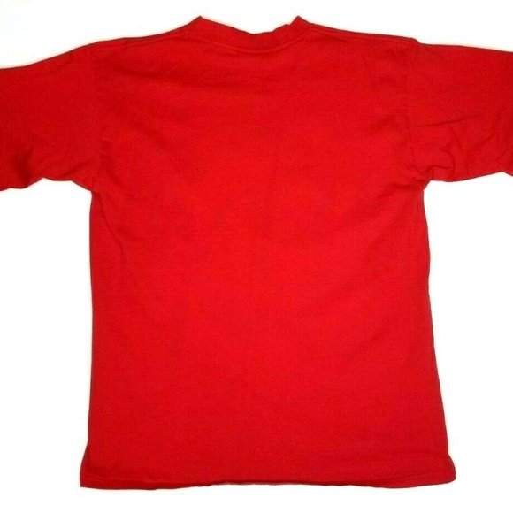 Dancing Kokopelli Graphic Red T-shirt Oklahoma P.S.I Sportswear Size L (T9L) - Picture 2 of 3